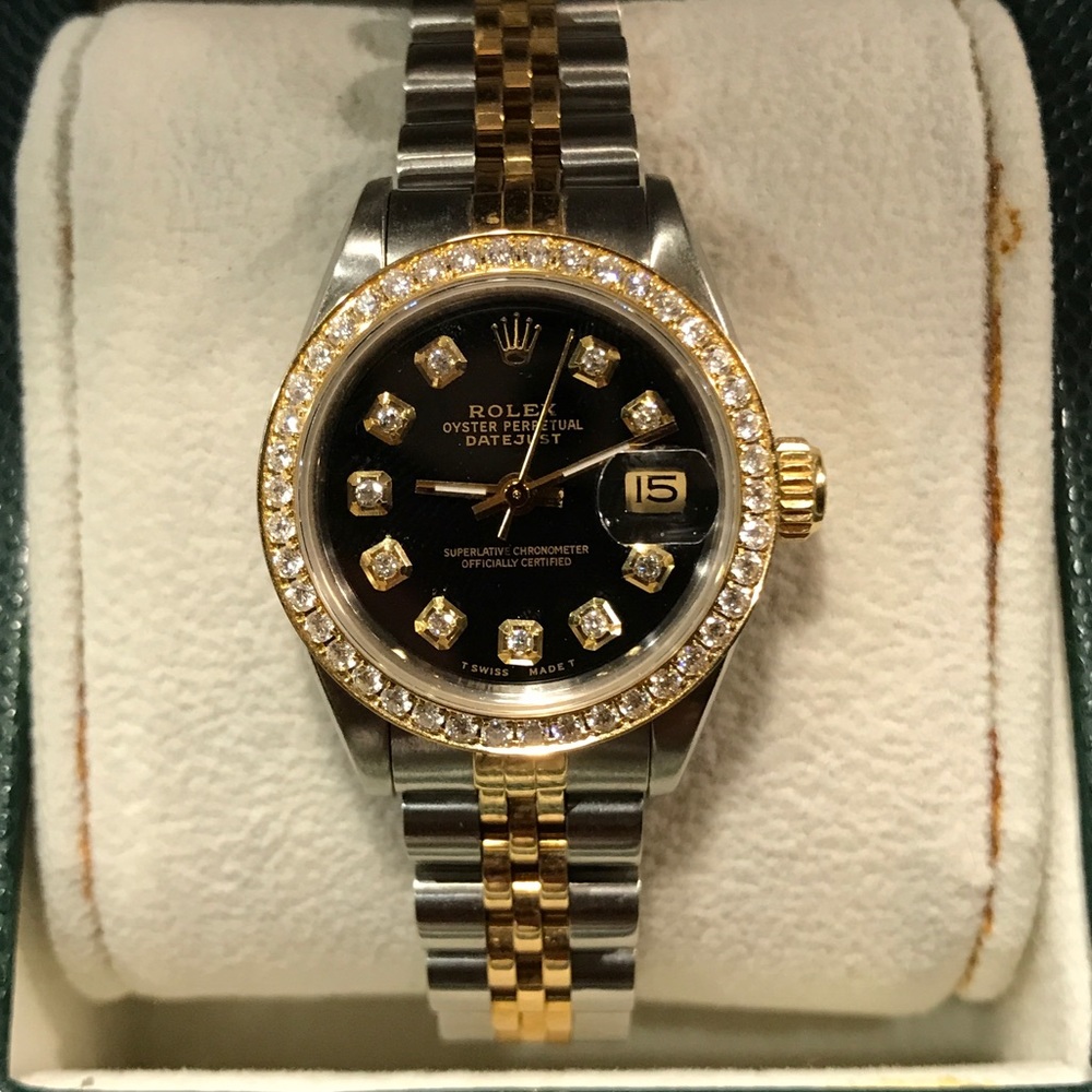 Rolex Datejust Vintage 18k and Diamond Watch